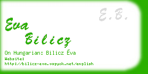 eva bilicz business card